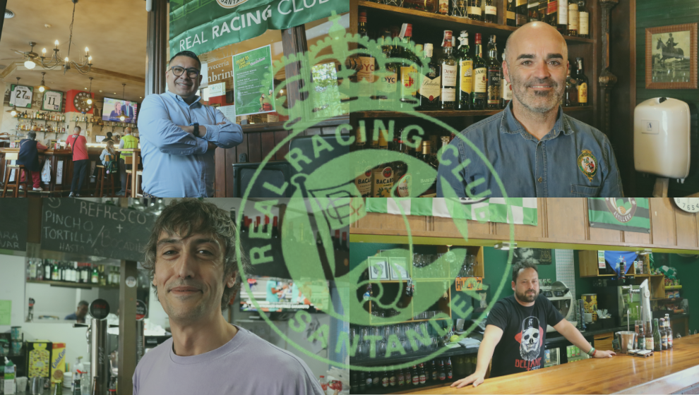 Imagen de algunos hosteleros que retransmitían al Racing en Segunda B | Foto: Daniel Martínez