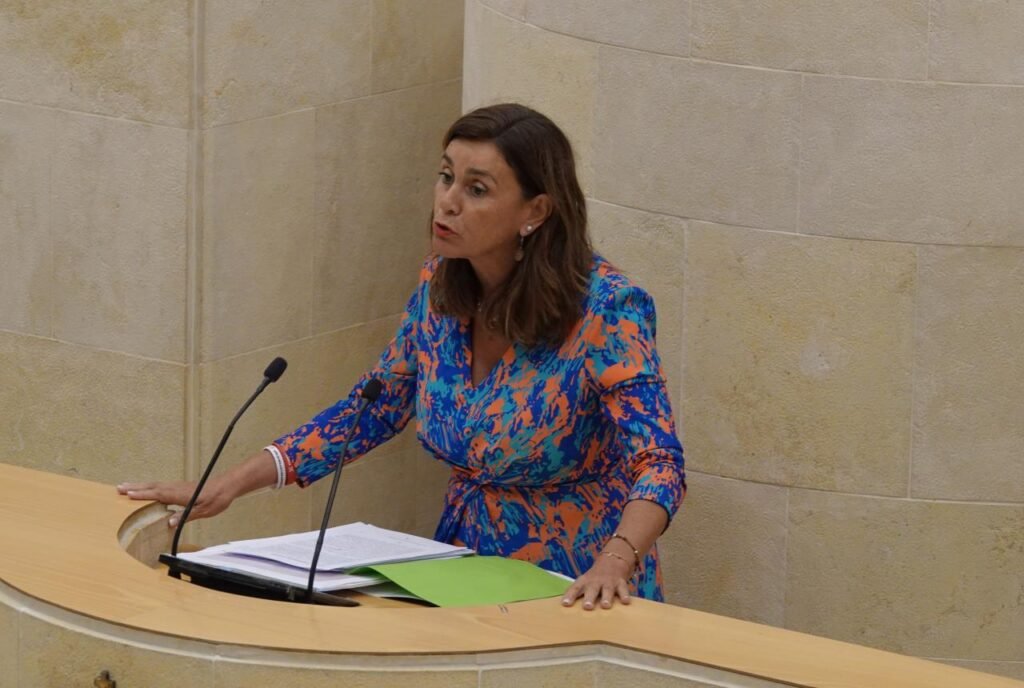 Paula Fernández en el Parlamento de Cantabria | Fuente: PRC