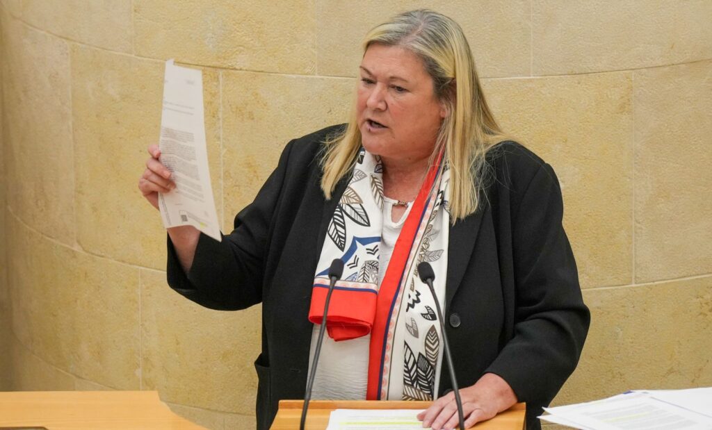 Belén Ceballos en el Parlamento de Cantabria | Fuente: PP Cantabria