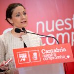 Ainoa Quiñones en rueda de prensa | Fuente: PSOE Cantabria
