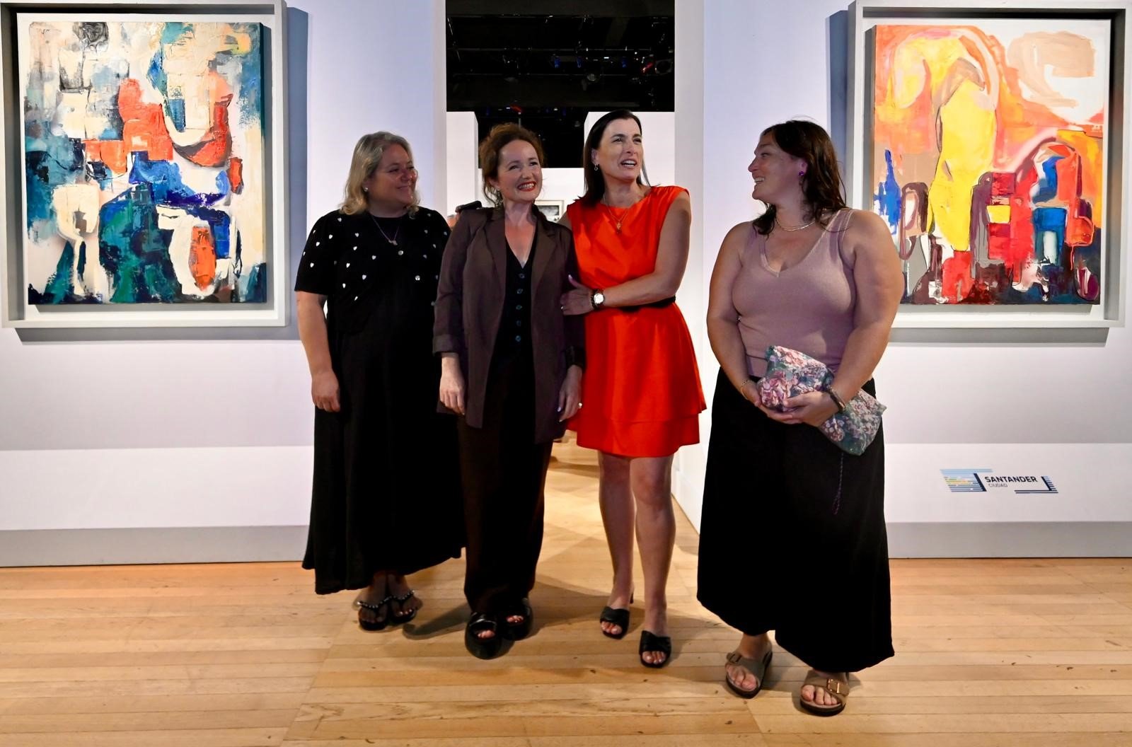Gema Igual durante la inauguración de la exposición ‘Después de nada’ de Verónica Bueno en Tabacalera.