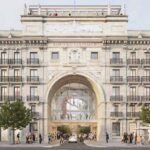 El arco de Faro Santander, en el Paseo de Pereda