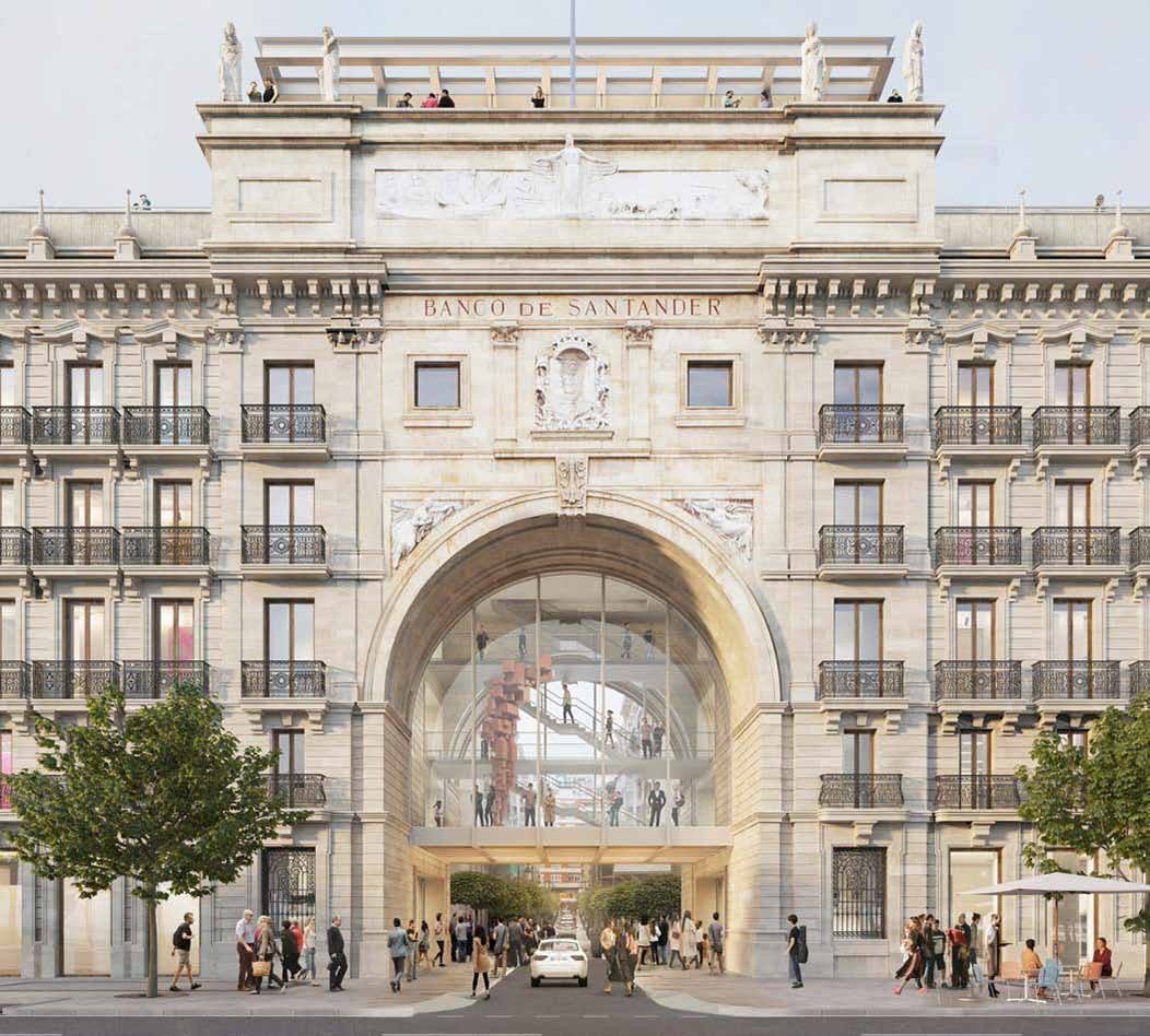 El arco de Faro Santander, en el Paseo de Pereda