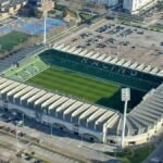 Vista aérea de los Campos de Sport de El Sardinero, estadio del Racing de Santander.