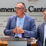 Raúl Pesquera durante sus declaraciones sobre las listas de espera sanitarias en Cantabria