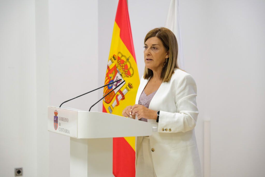 María José Sáenz de Buruaga durante la presentación de Bosques de Santander