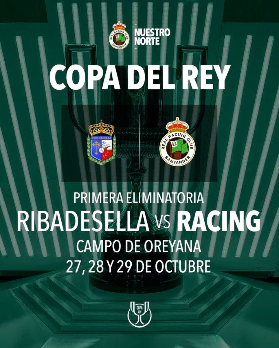 El Racing se medirá al Ribadesella en la primera ronda de la Copa del Rey