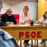 Esther Bolado durante una reunión de la Comisión Ejecutiva Local del PSOE de Camargo.