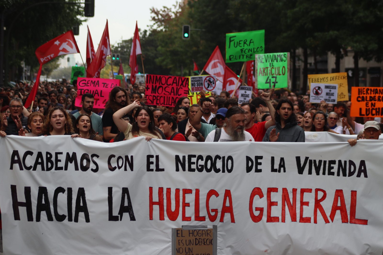 Manifestación por la vivienda del 3 de octubre en Santander | Fuente: Daniel Martínez