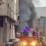 Incendio de coches eléctricos en un garaje de la calle Leopoldo Pardo en Santander