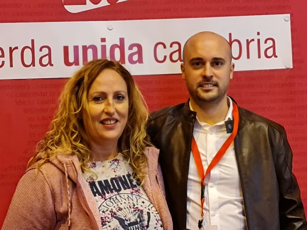 Carmen Martín e Israel Ruiz Salmón, candidatos del Frente Amplio de Cantabria al Congreso y al Senado.